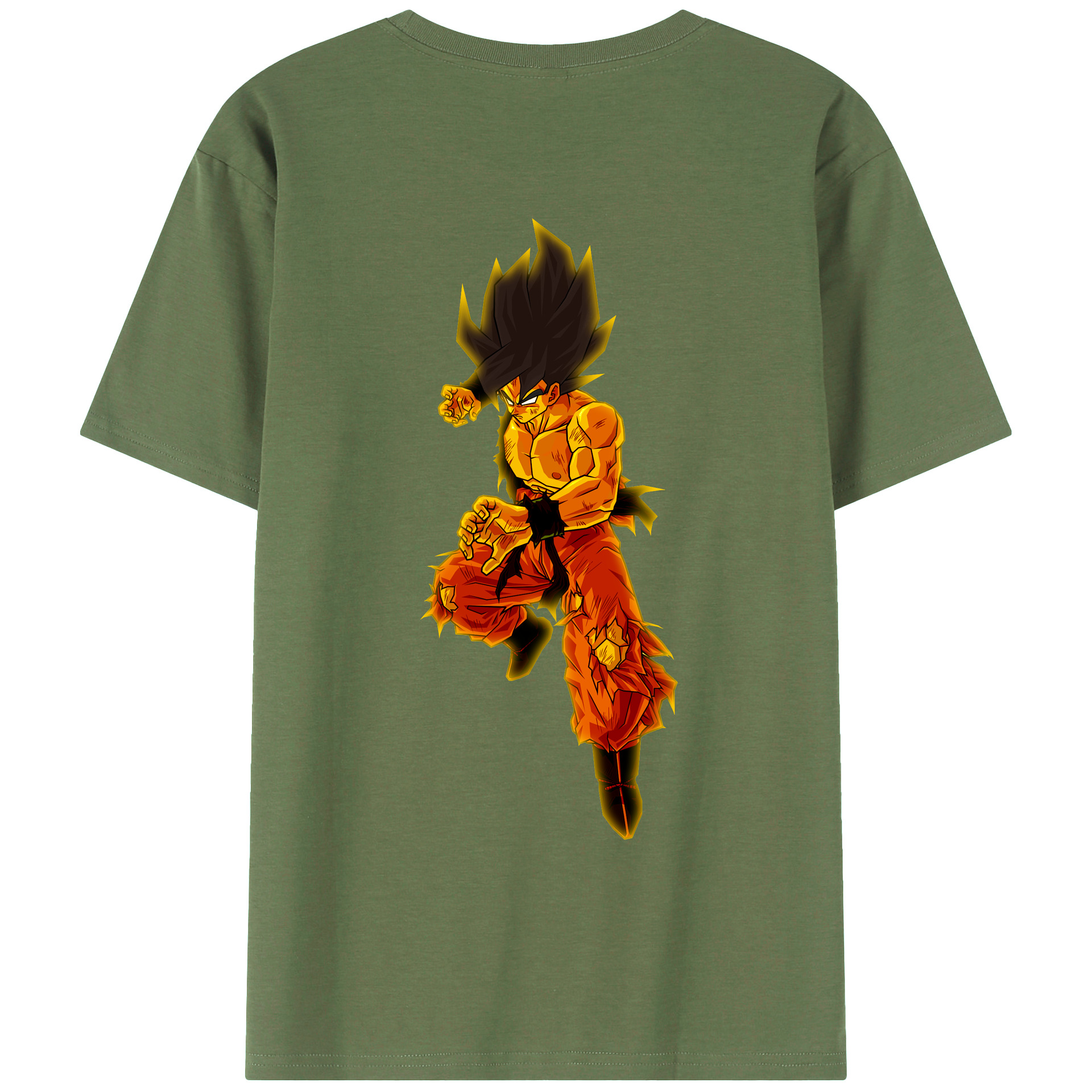 （画像用） ドラゴンボール 孫 悟飯（そんごはん）DRAGON BALL Son Gohan 綿100％ メンズ半袖Tシャツ（バックプリント） 通気性